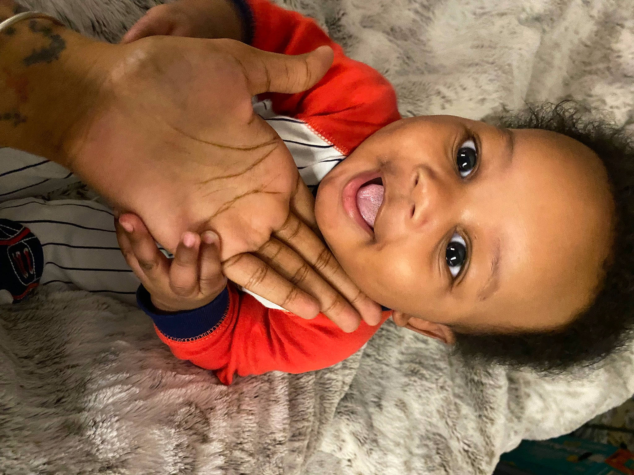 Moziah joined the competition — help win amazing prizes! cheek, eye, eyebrow, eyelash, face, finger, gesture, hand, happy, human_body, iris, lip, mouth, neck, nose, person, skin, smile, thumb, toddler