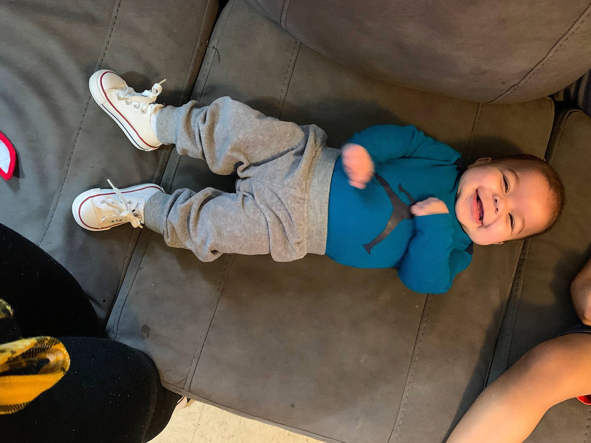 Kyrie joined the competition — help win amazing prizes! auto_part, automotive_tire, baby, baby_toddler_clothing, child, comfort, elbow, finger, flooring, fun, hat, human_leg, joint, joy, knee, leg, outdoor_shoe, person, sitting, smile