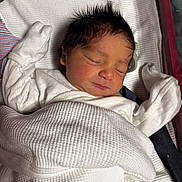 Draven is registered to the contest to win money with this photo: newborn, baby, sleeping, blanket, white, infant, cozy, cute, child, hair, soft, rest, peaceful, wrapped, closeup, portrait, indoors, warm, tiny, face