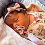Kendra is registered to the contest to win money with this photo: baby, baby_girl, blanket, bow, closeup, clothing, cozy, cute, floral, headband, indoors, infant, newborn, pacifier, peaceful, portrait, resting, sleeping, soft, toddler