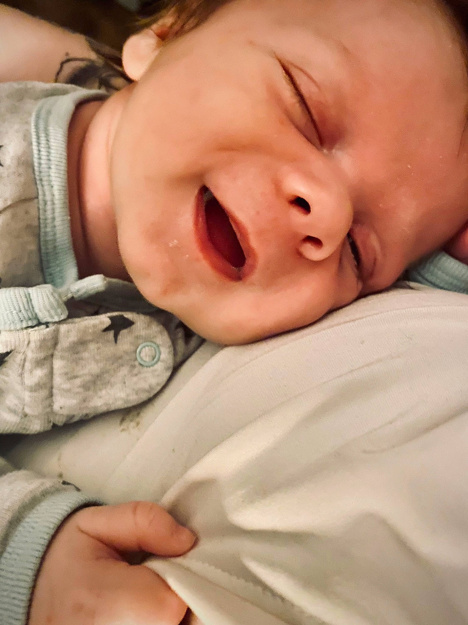 Peyton is registered to the contest to win money with this photo: baby, baby_toddler_clothing, cheek, chin, comfort, ear, eye, eyebrow, eyelash, finger, gesture, happy, head, iris, lip, mouth, nose, person, skin, sleeve