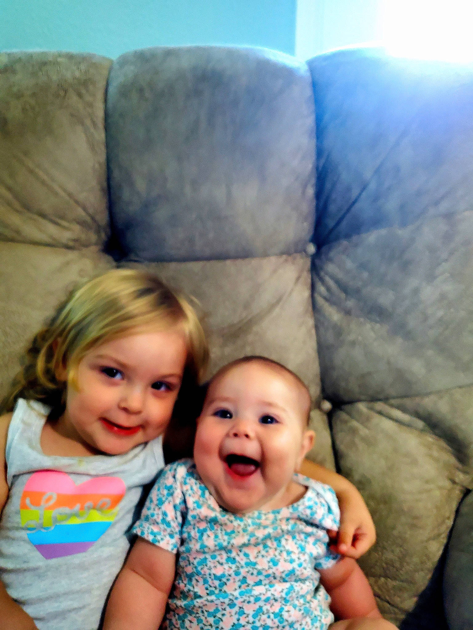 Briar is registered to the contest to win money with this photo: baby, child, comfort, fun, happy, headwear, joy, people, person, sibling, skin, smile, toddler