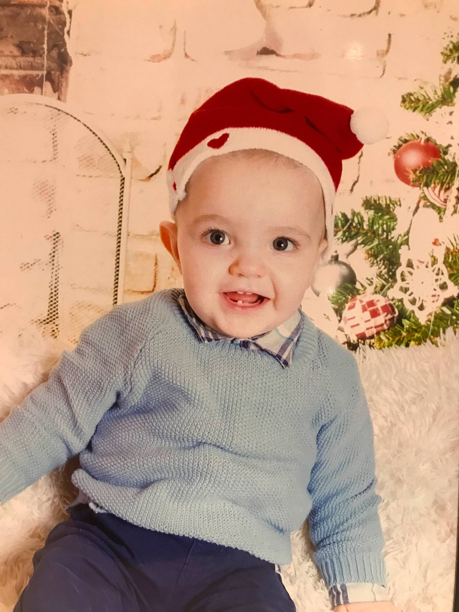 Alfie is registered to the contest to win money with this photo: baby, child, headgear, person, toddler