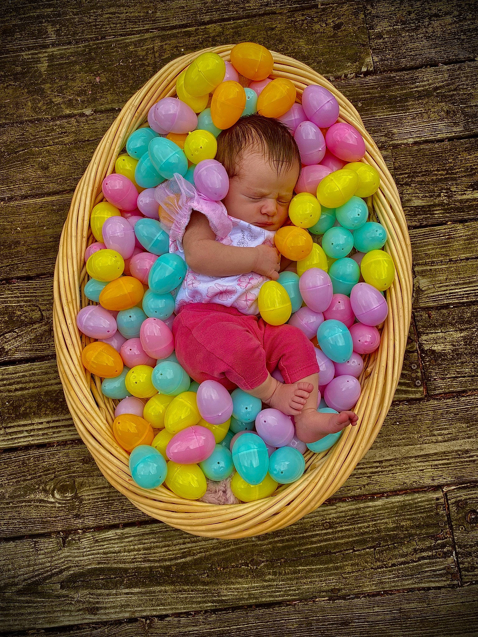 Maylynn joined the competition — help win amazing prizes! basket, candy, child, confectionery, easter, easter_egg, event, food, fun, happy, heart, holiday, ingredient, leisure, pattern, person, play, recreation, sweetness, toddler