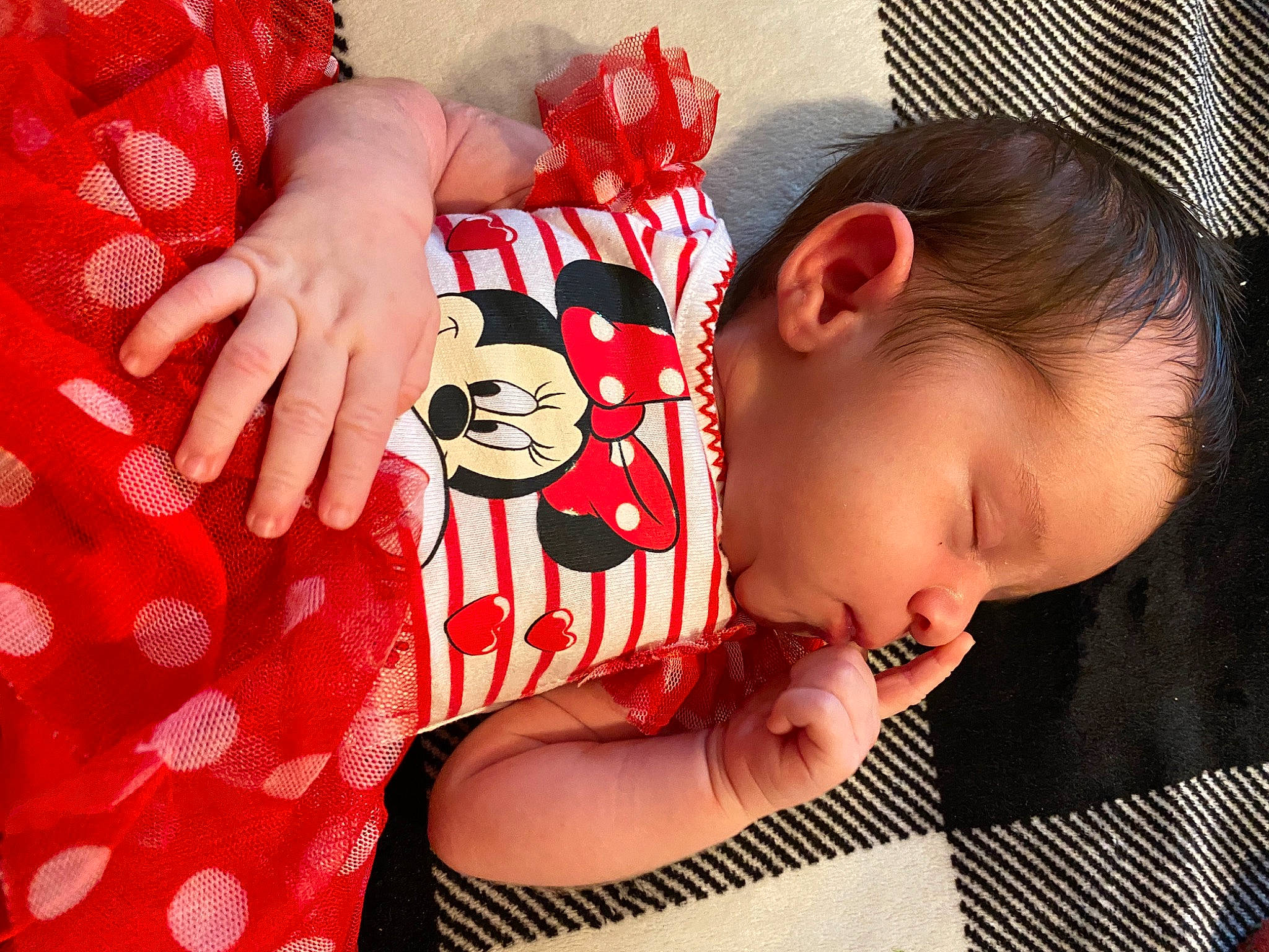 Maylynn joined the competition — help win amazing prizes! arm, baby, baby_toddler_clothing, cheek, comfort, eyelash, facial_expression, finger, gesture, hand, happy, mouth, nail, pattern, person, red, skin, sleeve, textile, toddler