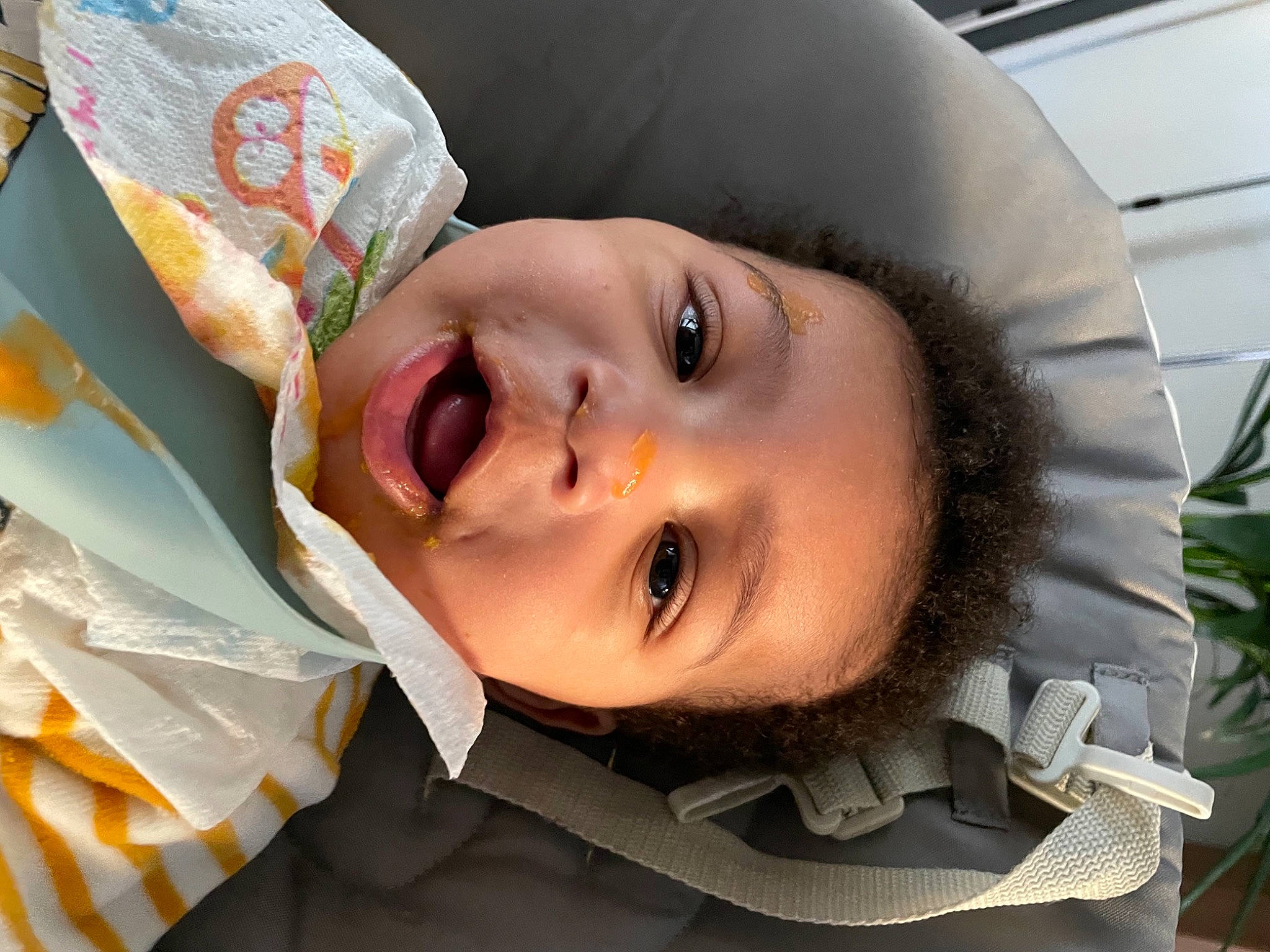 Liam a rejoint le concours — aidez-le/la à gagner de superbes lots ! cheek, child, chin, eye, eyebrow, eyelash, facial_expression, flash_photography, happy, hat, head, headgear, lip, mouth, nose, person, plant, skin, smile, toddler