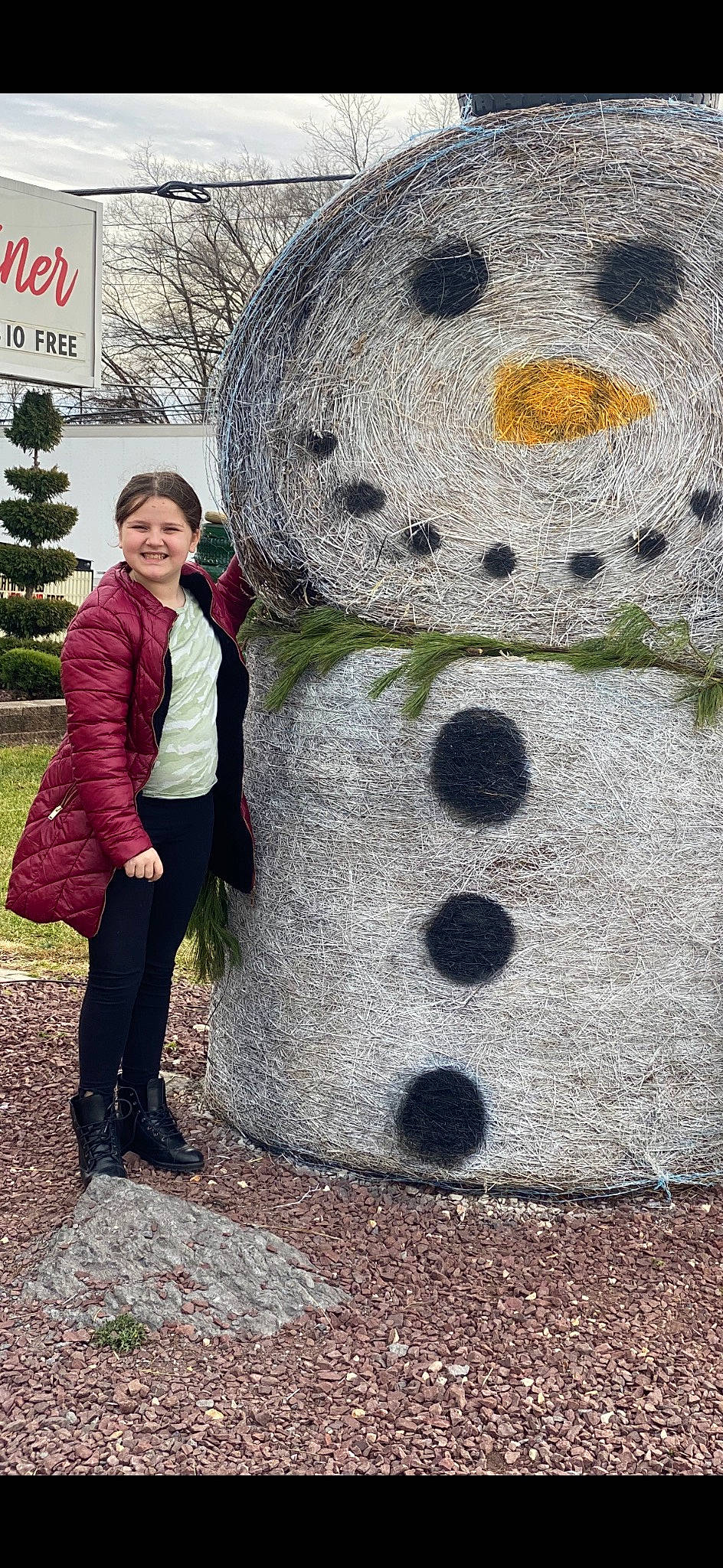 Ciara joined the competition — help win amazing prizes! art, child, concrete, font, grass, joy, leisure, pattern, pedestrian, person, plant, recreation, rock, smile, tree, trunk, winter