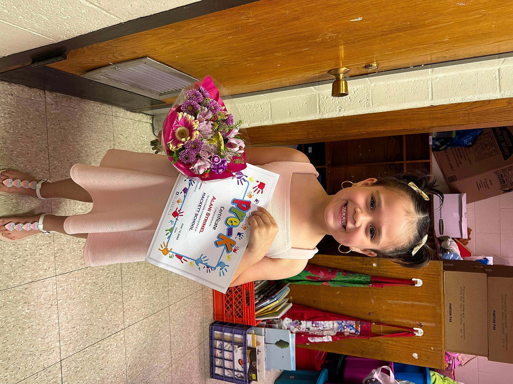 Alani joined the competition — help win amazing prizes! cabinetry, carmine, child, drawer, fun, happy, joy, magenta, paper_product, person, room, smile, toddler, wood