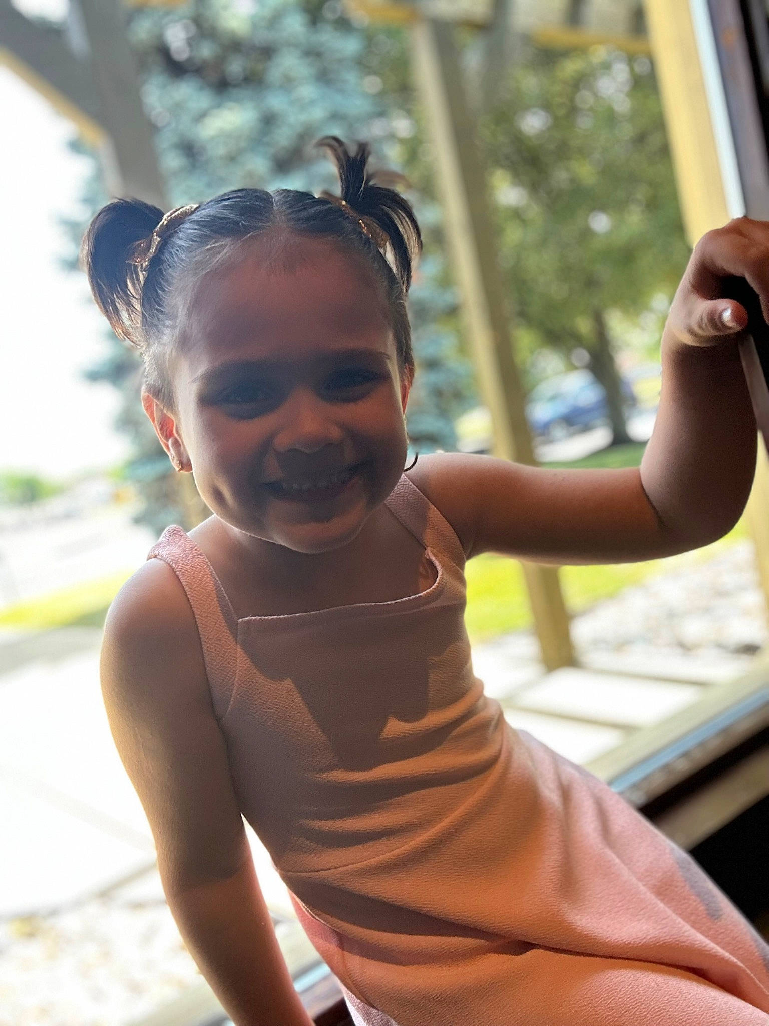 Alani joined the competition — help win amazing prizes! child, elbow, eyewear, fun, gesture, grass, hairstyle, happy, human_leg, joy, leisure, mammal, morning, person, recreation, shoulder, smile, sunlight, t_shirt, vacation