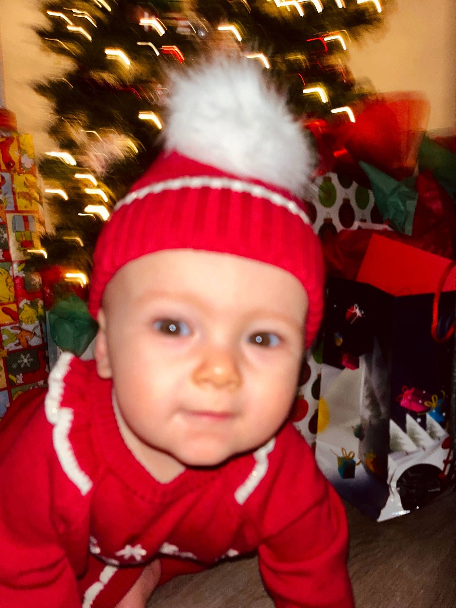 Alaia joined the competition — help win amazing prizes! cap, christmas, christmas_decoration, christmas_eve, christmas_ornament, christmas_tree, costume_hat, event, fictional_character, fun, happy, headgear, headwear, holiday, holiday_ornament, human_body, person, sleeve, smile, toddler