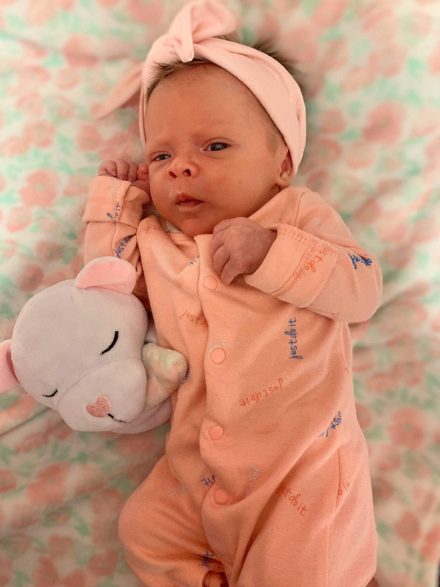 Zophia is registered to the contest to win money with this photo: baby, baby_toddler_clothing, cheek, child, outerwear, peach, person, pink, skin, sleeve, toddler