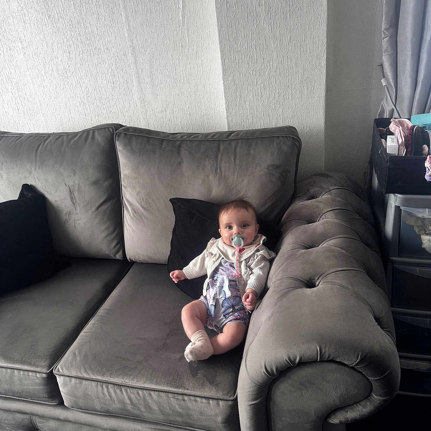 Aurora joined the competition — help win amazing prizes! architecture, armchair, baby, box, building, chair, clothing, couch, face, furniture, head, hosiery, indoors, livingroom, person, photography, portrait, room, sitting, sock