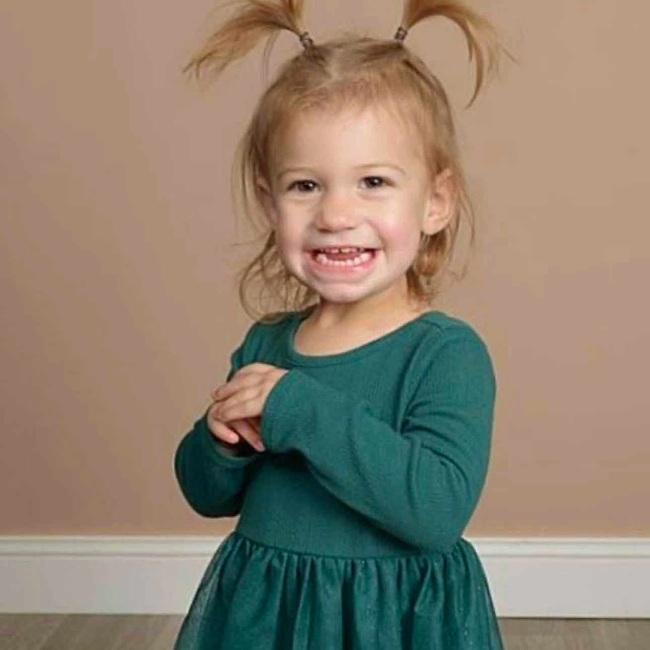Blakeleigh joined the competition — help win amazing prizes! baby, babylaughing, blonde, bodypart, child, clothing, dimples, dress, face, female, girl, hair, happy, head, laughing, person, photography, portrait, sleeve, smile