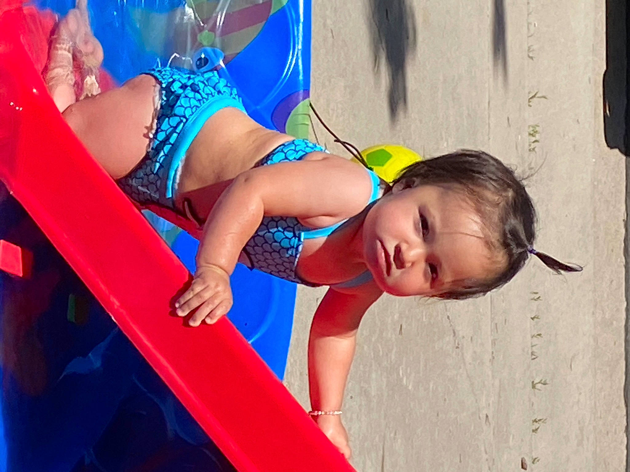 Mila joined the competition — help win amazing prizes! child, electric_blue, fun, leg, leisure, outdoor_play_equipment, person, play, recreation, smile, toddler, vacation