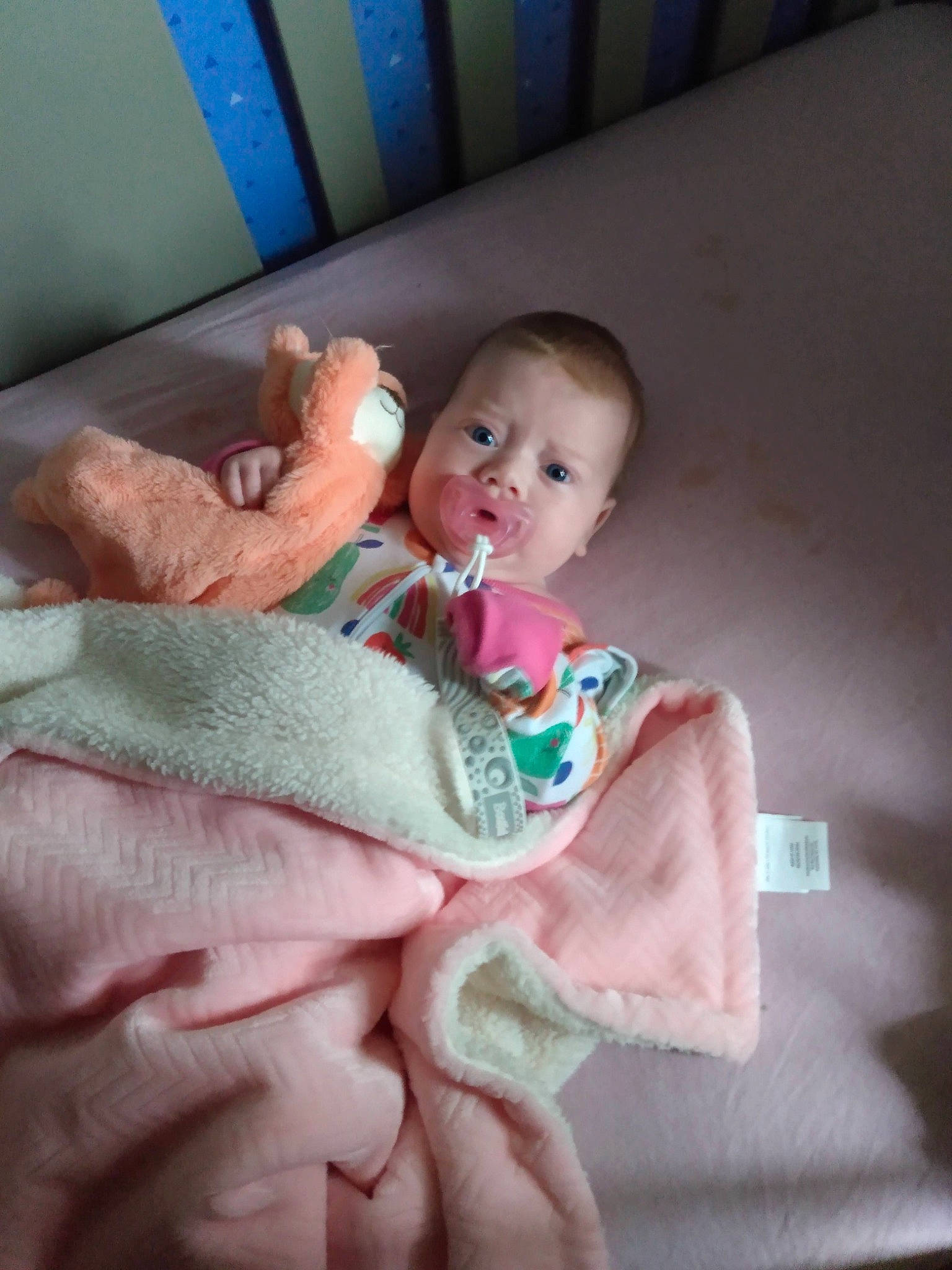 Casey joined the competition — help win amazing prizes! baby, baby_products, baby_toddler_clothing, cheek, comfort, couch, eye, face, head, human_body, infant_bed, leg, linens, mouth, person, pink, room, skin, textile, thumb