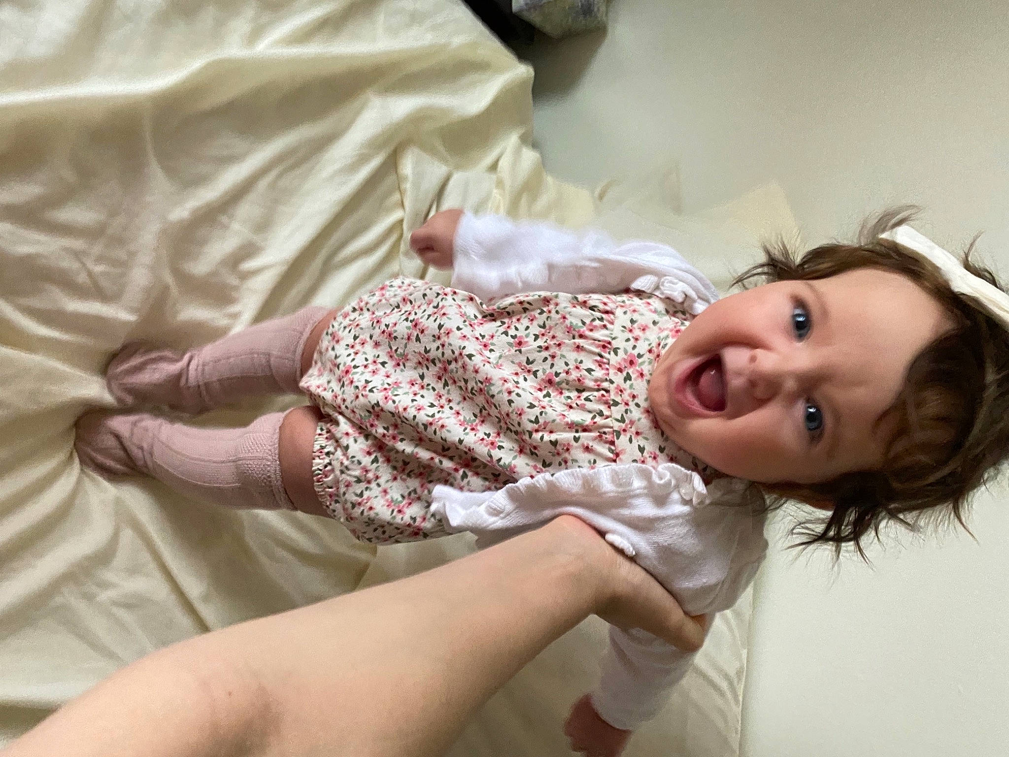 Hallie joined the competition — help win amazing prizes! baby, baby_toddler_clothing, child, comfort, elbow, eyelash, finger, gesture, hand, happy, iris, linens, neck, nose, person, skin, sleeve, smile, thumb, toddler