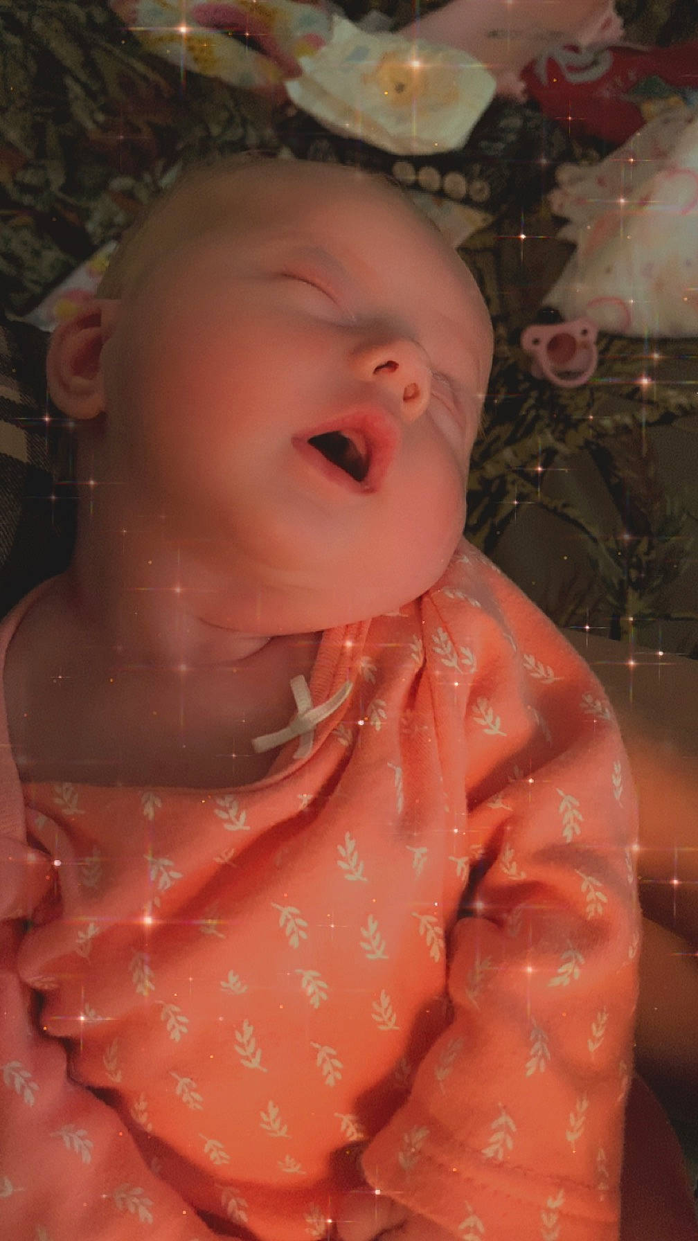 Lilly joined the competition — help win amazing prizes! baby, baby_toddler_clothing, beauty, cheek, child, collar, flesh, fun, happy, human_body, lip, mouth, neck, nose, orange, pattern, peach, person, pink, sleeve