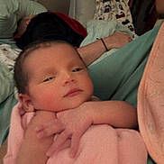 Serenity joined the competition — help win amazing prizes! baby, newborn, blanket, pink, infant, sleeping, bedroom, person, hand, arm, couch, fabric, comfort, indoor, soft_light, human, rest, toddler, wrapped, gentle