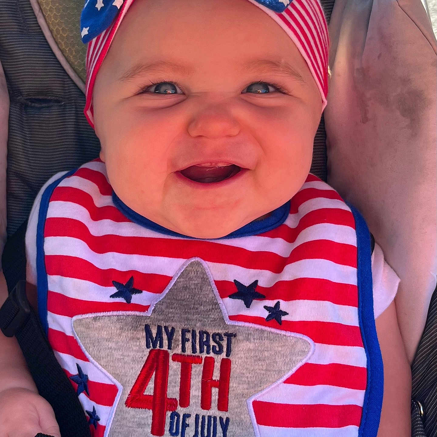 Jazmin joined the competition — help win amazing prizes! accessories, baby, babylaughing, baseballcap, bodypart, cap, clothing, coat, face, happy, hat, head, laughing, mouth, person, photography, portrait, smile, t_shirt, teeth