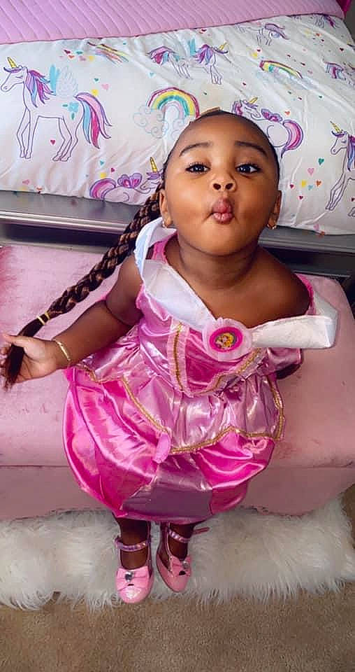 Jai'La joined the competition — help win amazing prizes! baby_toddler_clothing, bathing, beauty, black_hair, cheek, child, event, eyelash, fun, happy, headwear, magenta, neck, necklace, person, pink, purple, sandal, skin, textile