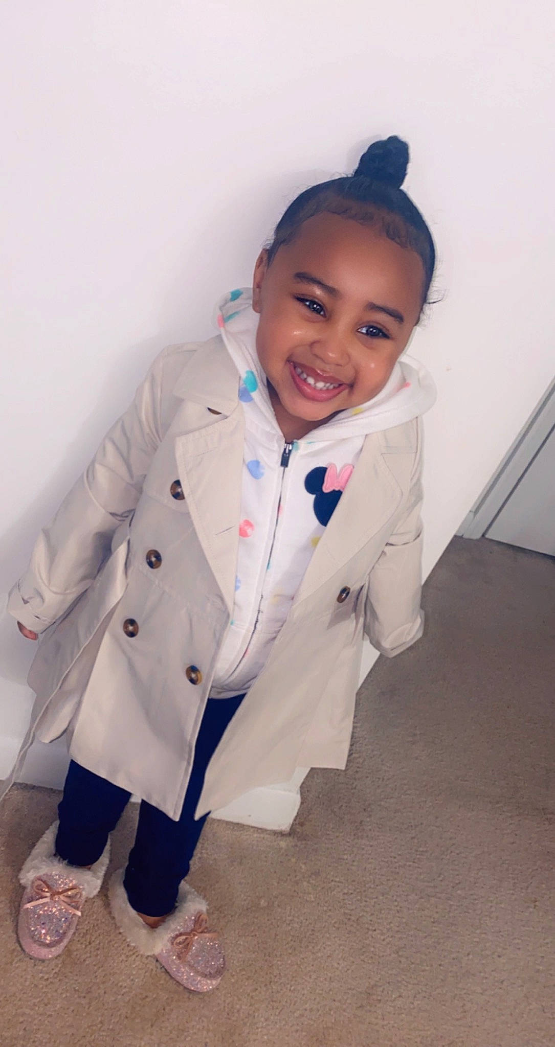Jai'La joined the competition — help win amazing prizes! arm, baby_toddler_clothing, blazer, button, child, coat, collar, dress_shirt, electric_blue, formal_wear, gesture, happy, jacket, joy, neck, outerwear, person, sleeve, smile, street_fashion