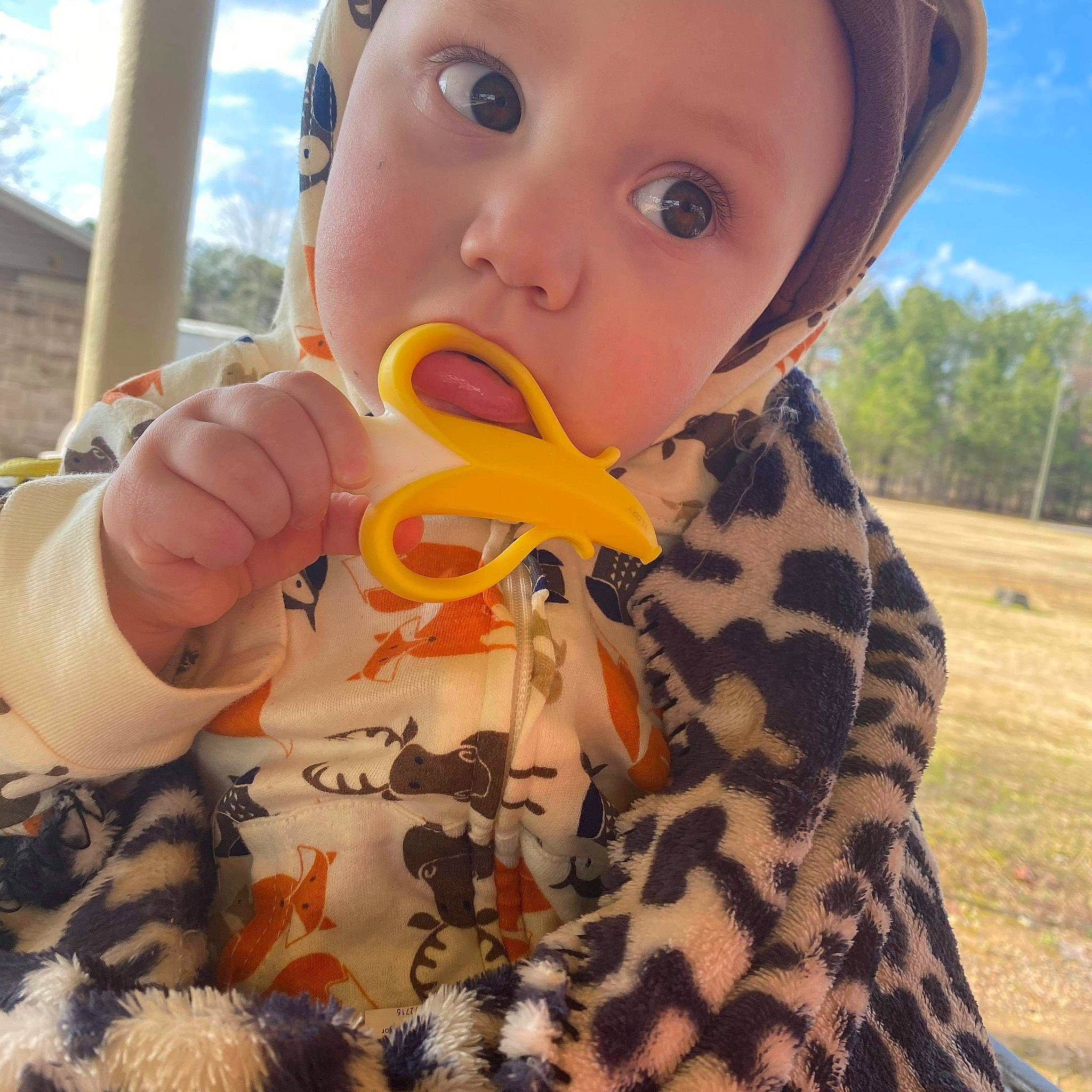 Presley is registered to the contest to win money with this photo: cloud, cool, drinkware, eyelash, eyewear, facial_expression, finger, fun, grass, hairstyle, happy, iris, lip, nose, orange, people_in_nature, person, skin, sky, surprise