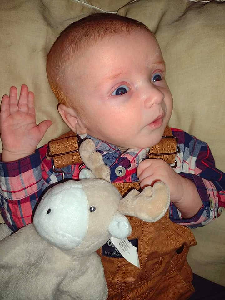 Michael joined the competition — help win amazing prizes! baby, baby_products, baby_toddler_clothing, cheek, child, comfort, hand, happy, human_body, nose, pattern, people, person, skin, sleeve, stuffed_toy, textile, thumb, toddler, toy