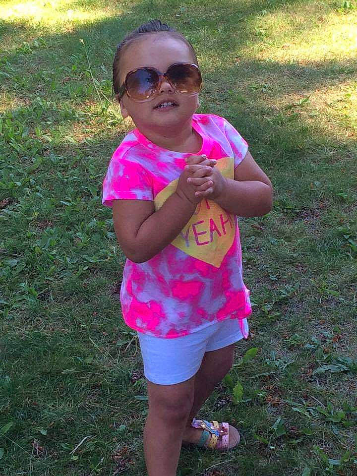 Kenzley joined the competition — help win amazing prizes! child, grass, person, pink, smile, summer