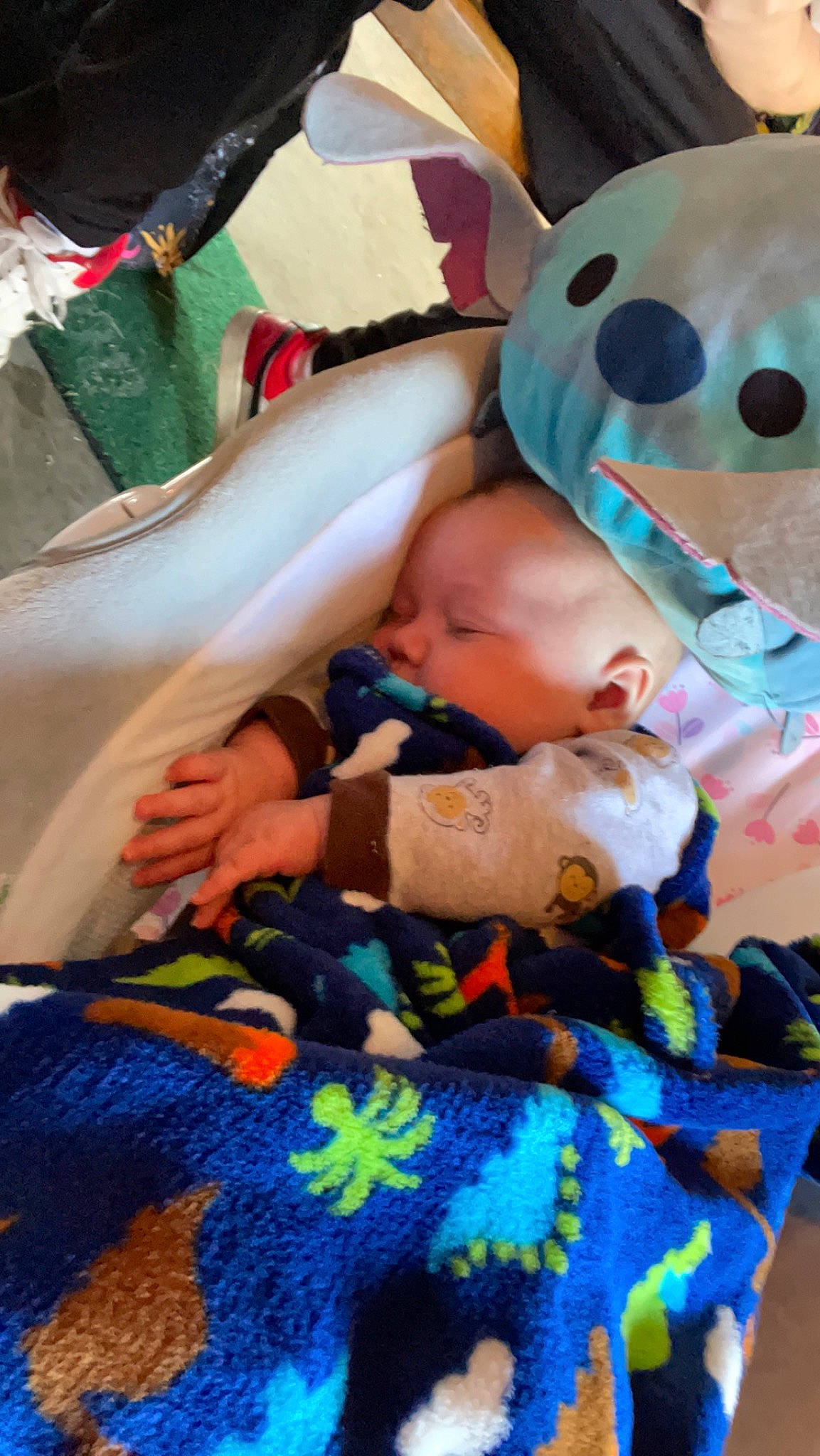 Ezekiel is registered to the contest to win money with this photo: baby, baby_products, child, comfort, event, fun, green, happy, leisure, linens, pattern, person, play, plush, room, stuffed_toy, teddy_bear, textile, toddler, toy