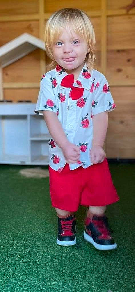 Jakob joined the competition — help win amazing prizes! baby_toddler_clothing, child, cool, costume, eyewear, fun, grass, happy, leisure, magenta, pattern, person, pink, play, shorts, sleeve, sunglasses, t_shirt, toddler, uniform