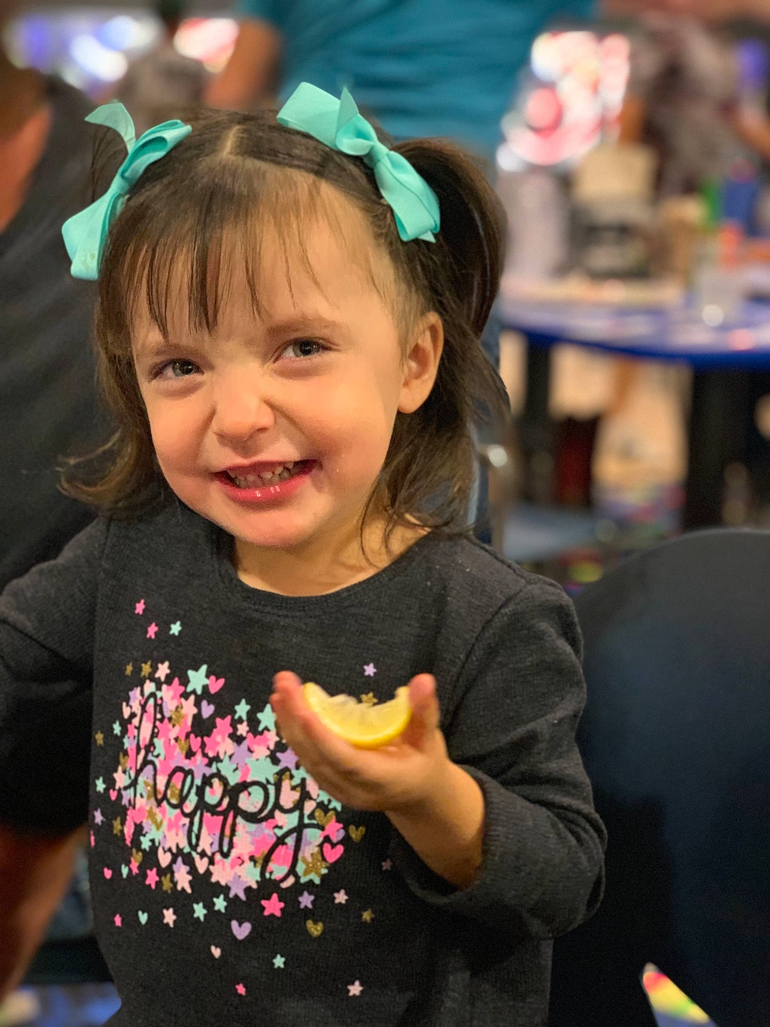 Kamille joined the competition — help win amazing prizes! child, eating, food, happy, joy, party, person, smile, toddler