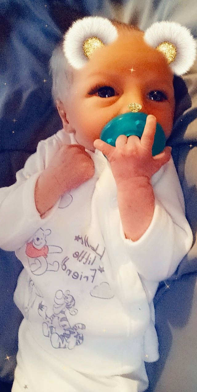 Ryder joined the competition — help win amazing prizes! baby, baby_toddler_clothing, cheek, child, eyelash, face, finger, gesture, hand, happy, lip, mouth, nail, nose, person, pink, skin, sleeve, thumb, toddler