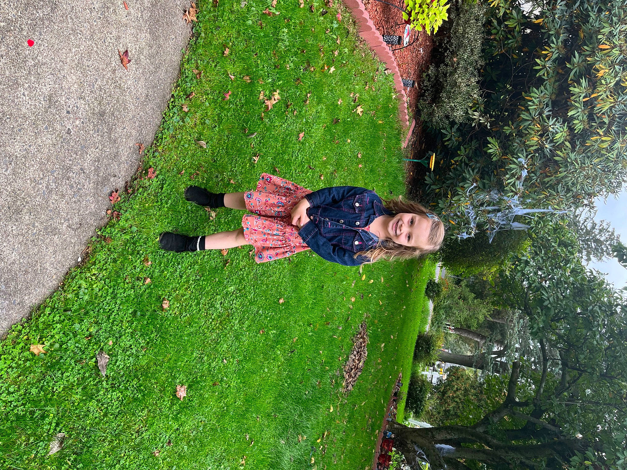 Khloee is registered to the contest to win money with this photo: biome, botany, fun, grass, grassland, green, groundcover, joy, landscape, lawn, leaf, leisure, people_in_nature, person, plant, recreation, shrub, smile, spring, tree