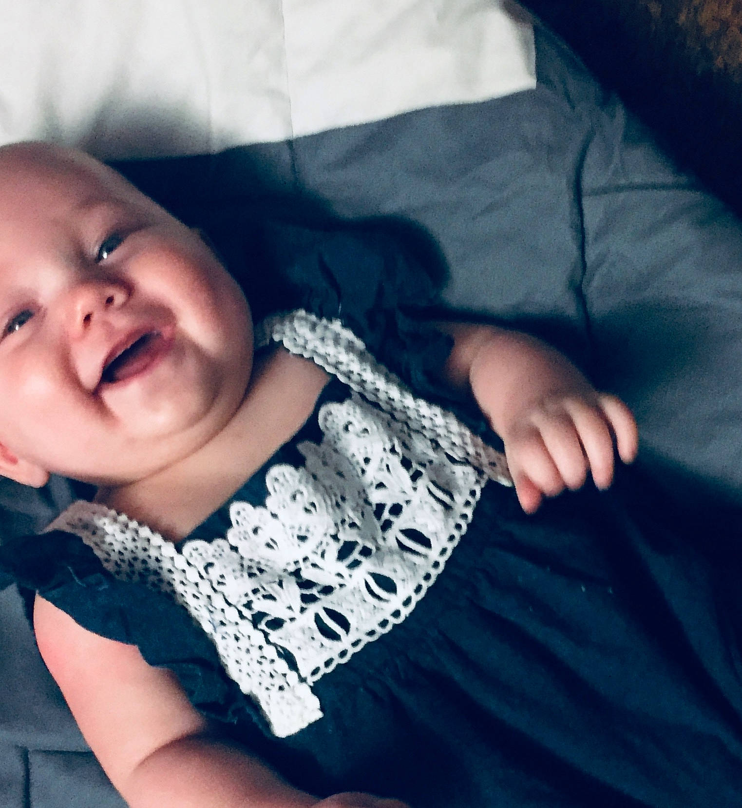 Brinlee joined the competition — help win amazing prizes! arm, baby, beauty, cheek, child, cool, eye, face, facial_expression, hand, happy, head, human, lip, nose, person, product, skin, sky, smile