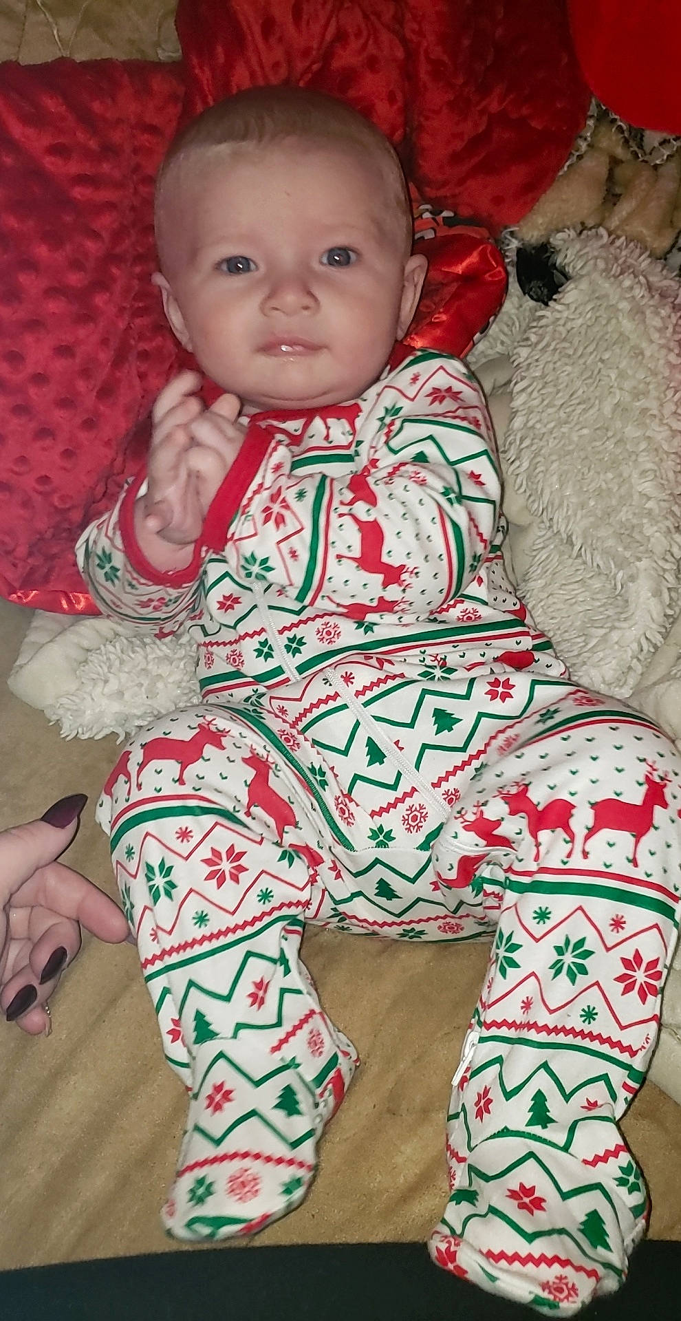 Lochlan is registered to the contest to win money with this photo: baby, cheek, child, pattern, person, sitting, toddler