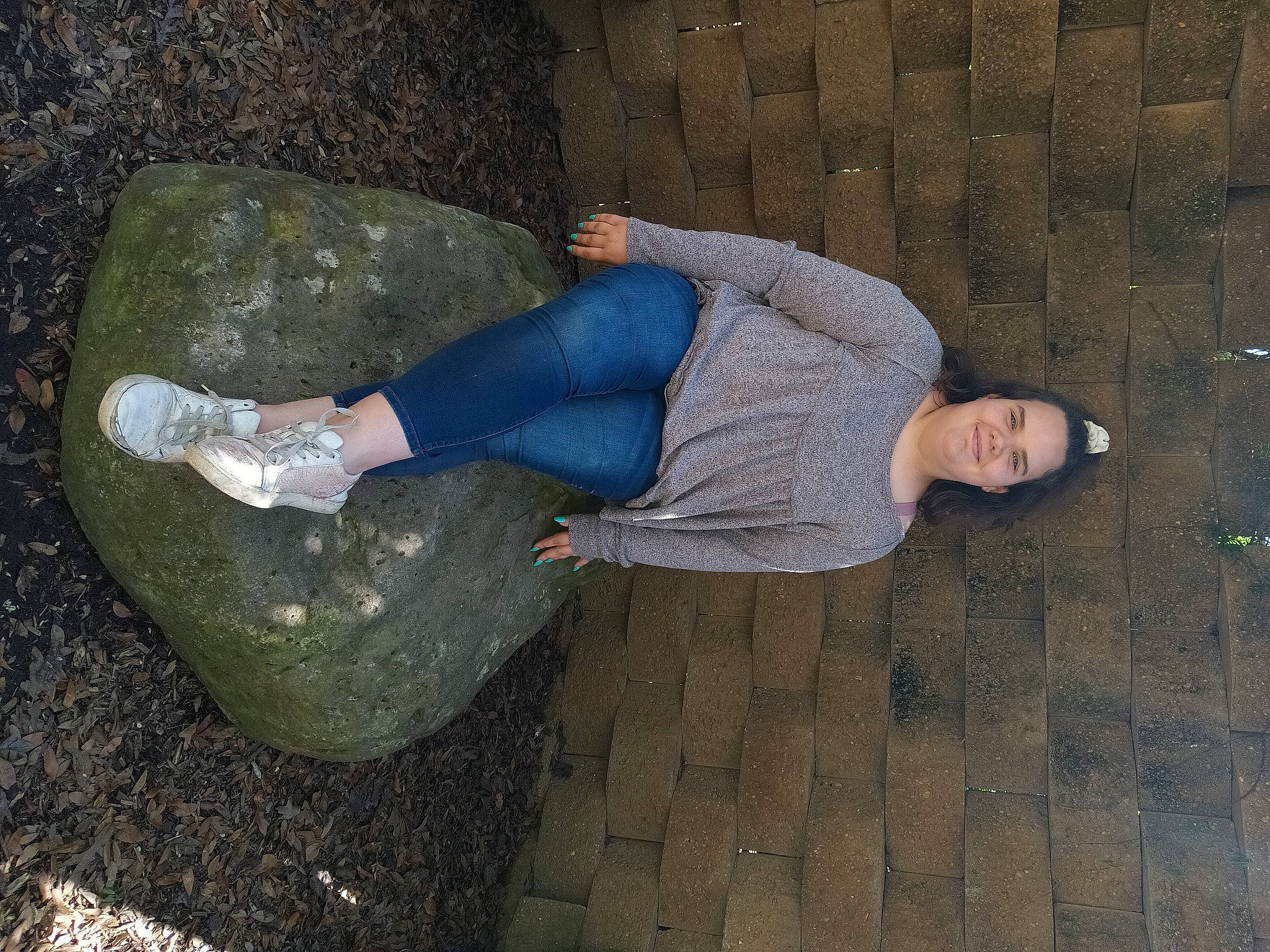 Kourtney joined the competition — help win amazing prizes! ankle, boot, comfort, concrete, denim, electric_blue, flooring, foot, grass, human_leg, joy, knee, leg, person, road_surface, shoe, sitting, sock, soil, thigh