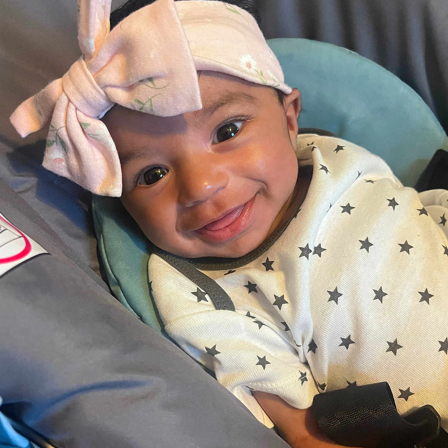 Valentina is registered to the contest to win money with this photo: accessories, baby, babylaughing, baseballcap, bonnet, cap, clothing, cushion, face, glove, happy, hat, head, homedecor, person, photography, portrait, selfie, smile, t_shirt