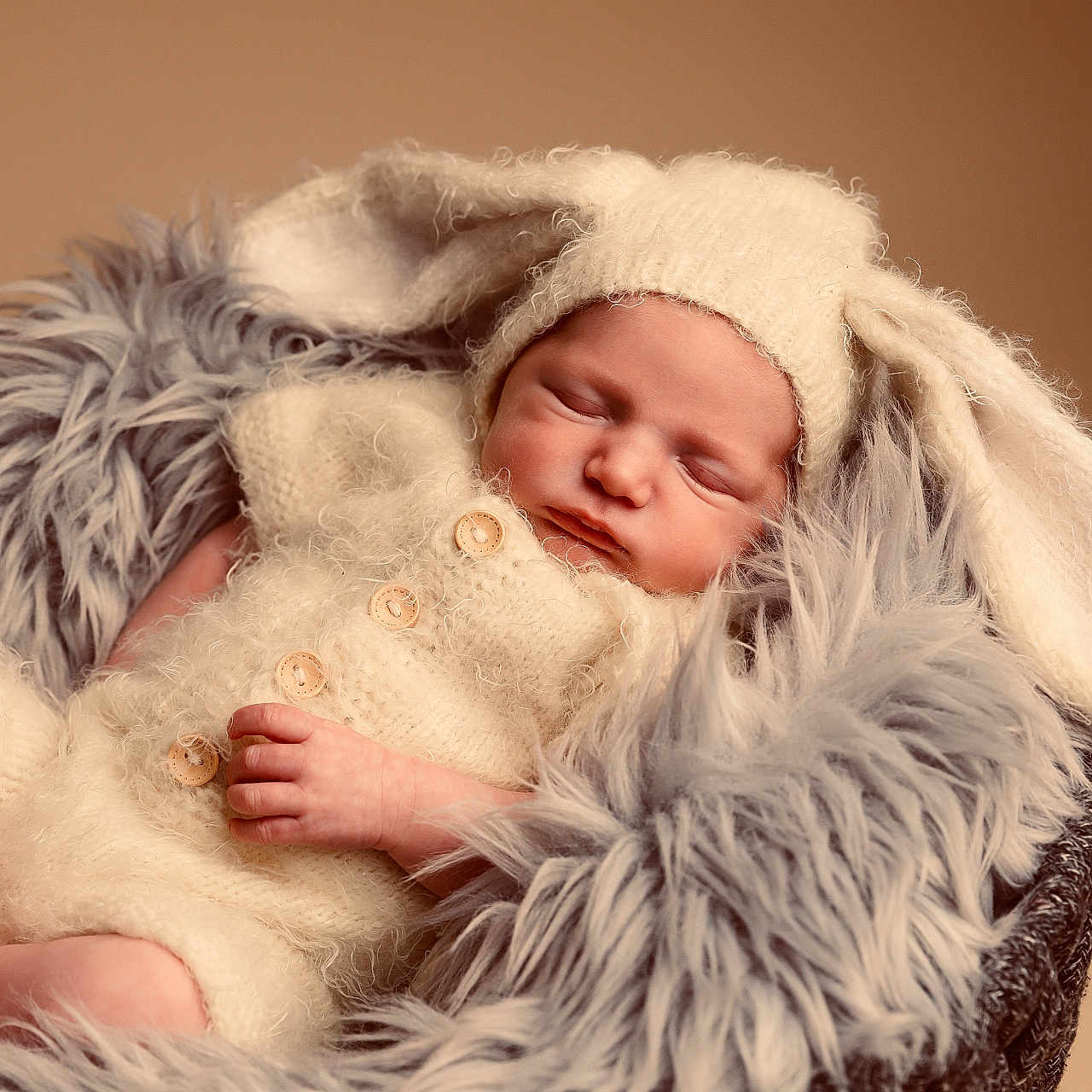 Ell is registered to the contest to win money with this photo: baby, bed, blanket, bodypart, bonnet, cap, clothing, cradle, face, finger, furniture, hand, happy, hat, head, newborn, person, photography, portrait, smile