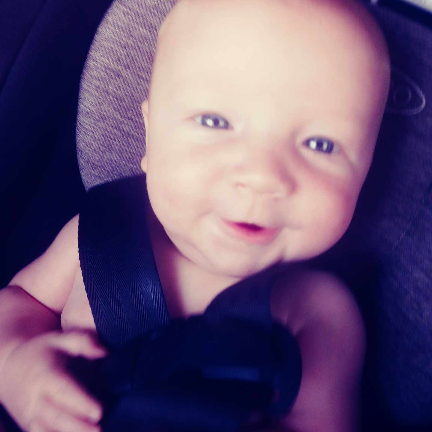 Cotton joined the competition — help win amazing prizes! baby, car, car_seat, child, child_safety, closeup, cute, face, hands, happy, head, human, infant, portrait, safety, seat, seatbelt, skin, smiling, young_child