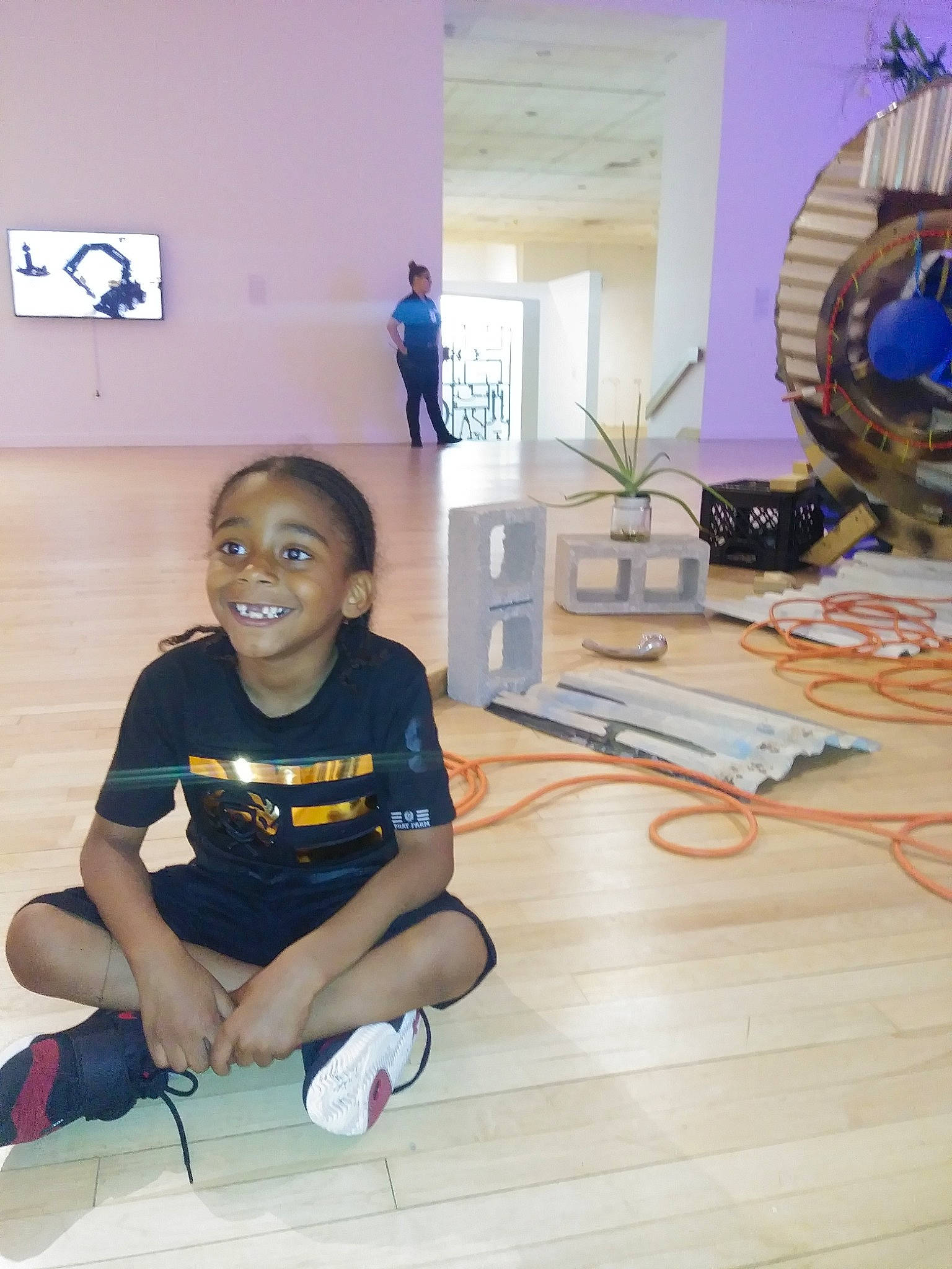 Kenny is registered to the contest to win money with this photo: adaptation, child, floor, flooring, fun, happy, hardwood, house, joy, person, smile, vacation