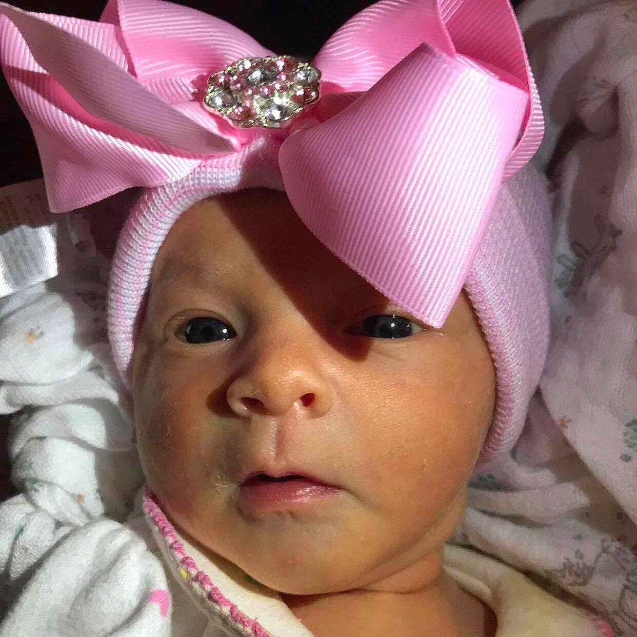 Sienna-lynn joined the competition — help win amazing prizes! baby, cheek, child, clothing, ear, fashion_accessory, forehead, hair_accessory, head, headband, headgear, headpiece, person, pink, toddler