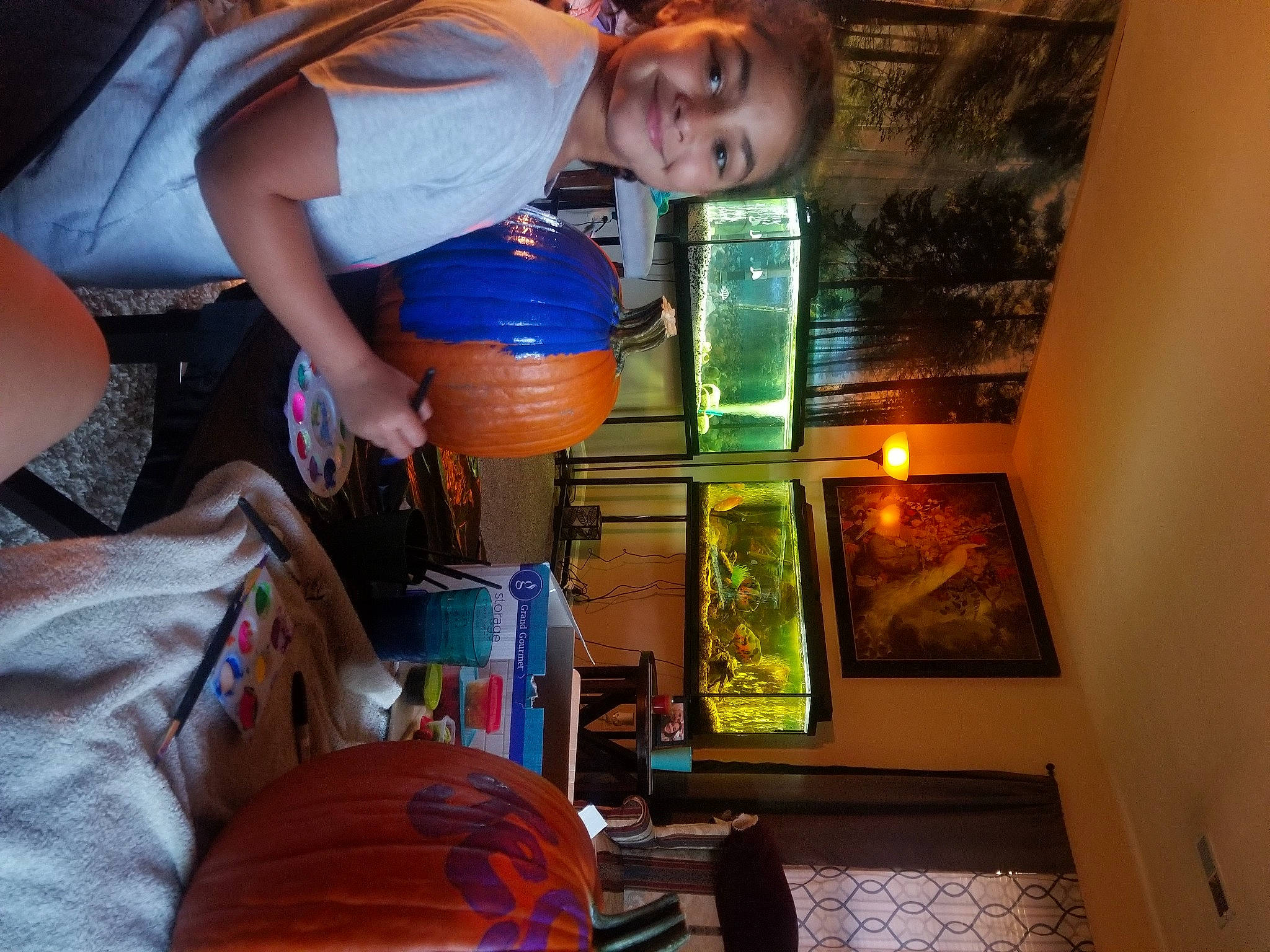 Allana joined the competition — help win amazing prizes! ball, basketball, child, electric_blue, event, fun, happy, human_leg, joy, leisure, orange, person, play, room, shorts, sitting, smile, snapshot, t_shirt, thigh