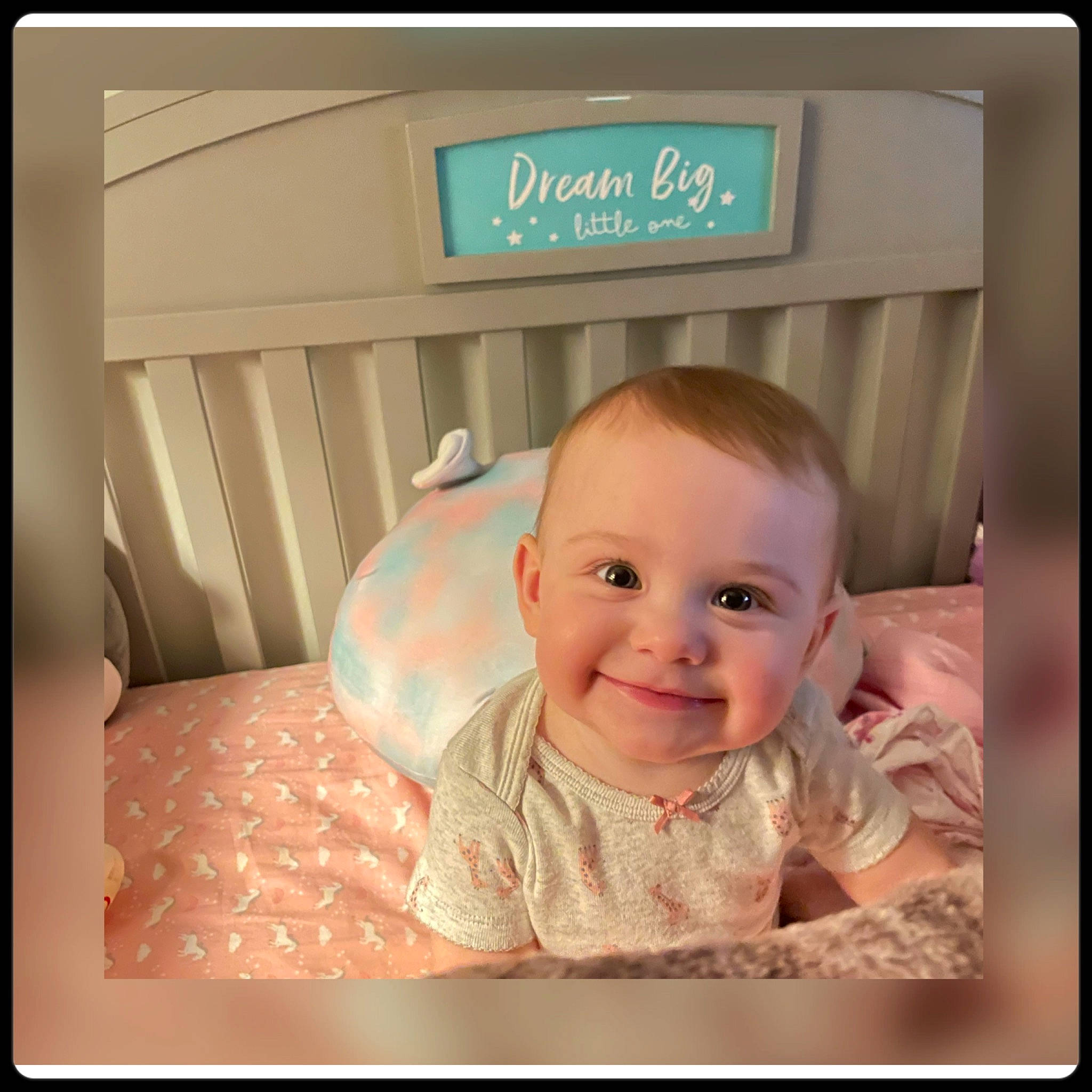 Shylah is registered to the contest to win money with this photo: baby, baby_laughing, baby_toddler_clothing, cheek, comfort, electronic_device, eye, font, happy, joy, mammal, nose, person, photo_caption, product, rectangle, room, sleeve, smile, technology