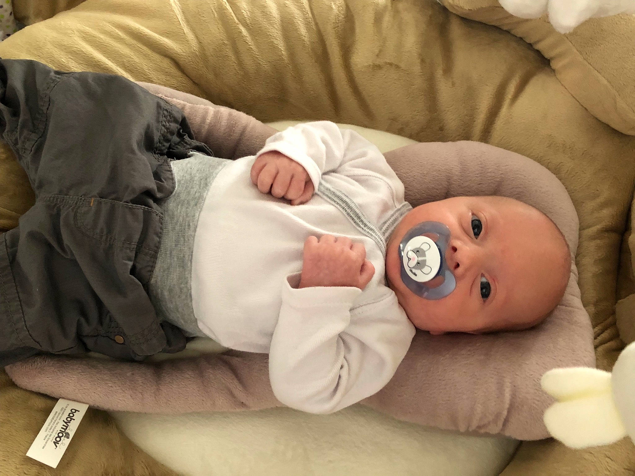 Eden participe au concours pour gagner de l'argent avec cette photo : arm, baby, baby_sleeping, baby_toddler_clothing, cheek, child, comfort, eye, face, finger, gesture, hand, head, human_body, joint, mouth, person, skin, textile, thumb
