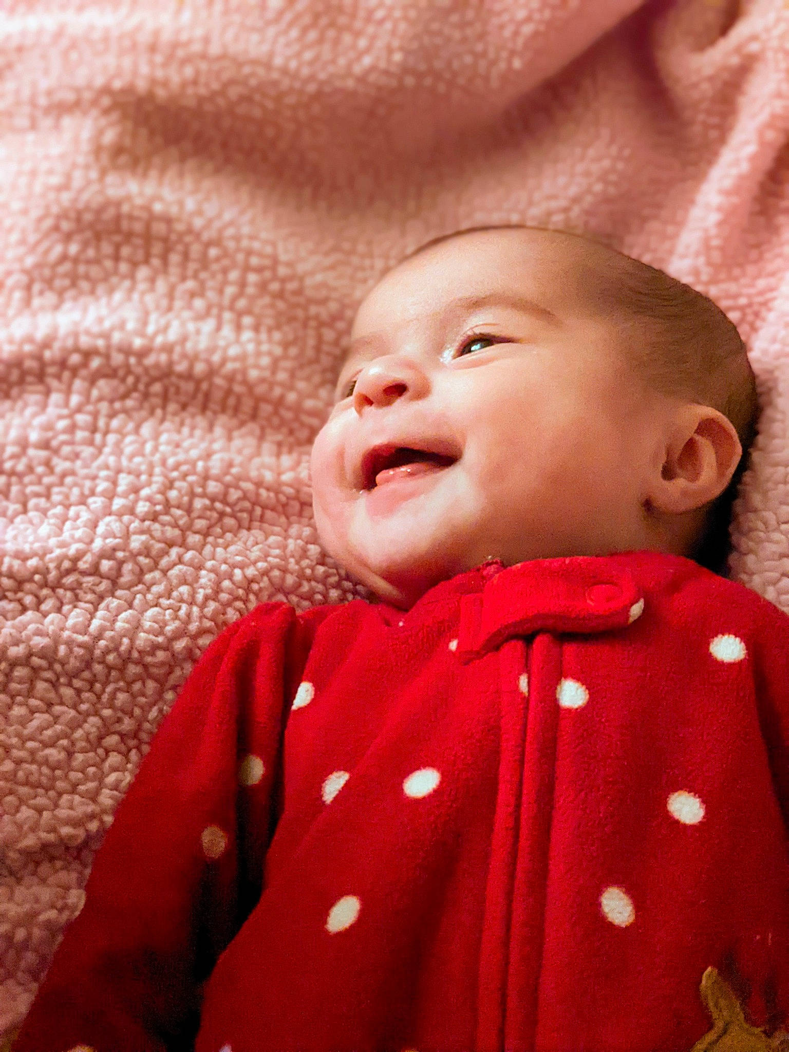 Kayla joined the competition — help win amazing prizes! baby, baby_toddler_clothing, cheek, chin, collar, dress, eye, face, facial_expression, happy, head, iris, lip, nose, outerwear, person, pink, skin, sleeve, smile