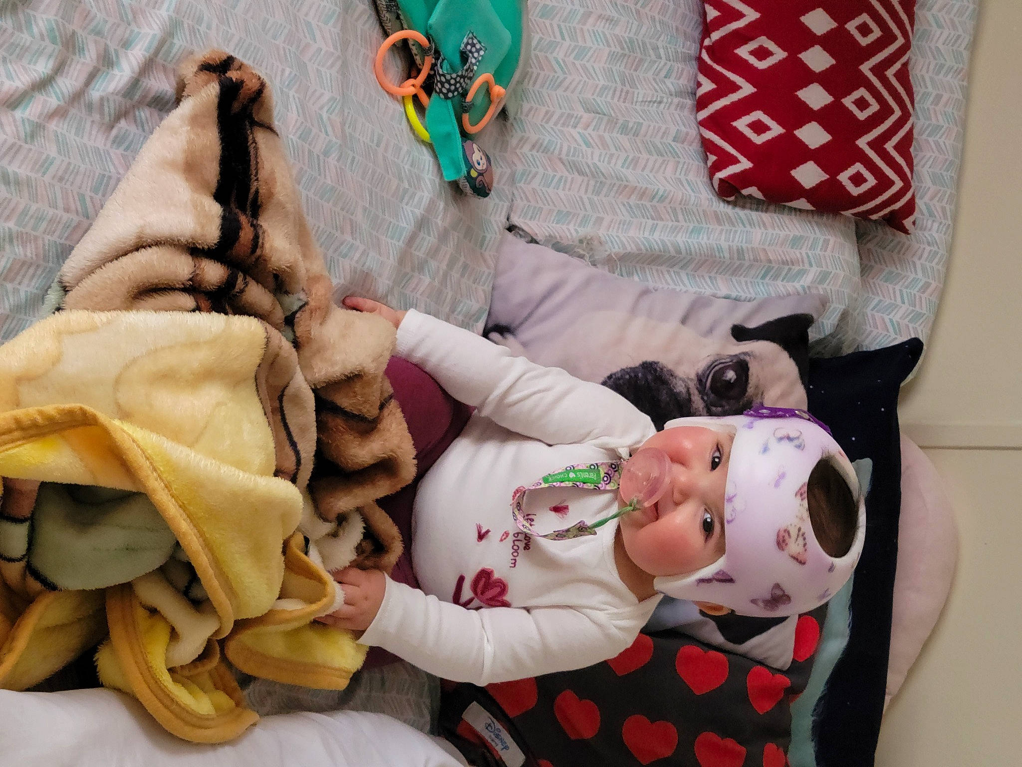 Arielle joined the competition — help win amazing prizes! arm, baby, baby_products, baby_toddler_clothing, bag, child, comfort, doll, fashion_accessory, headwear, linens, pattern, person, pink, product, stuffed_toy, sunglasses, textile, toddler, toy