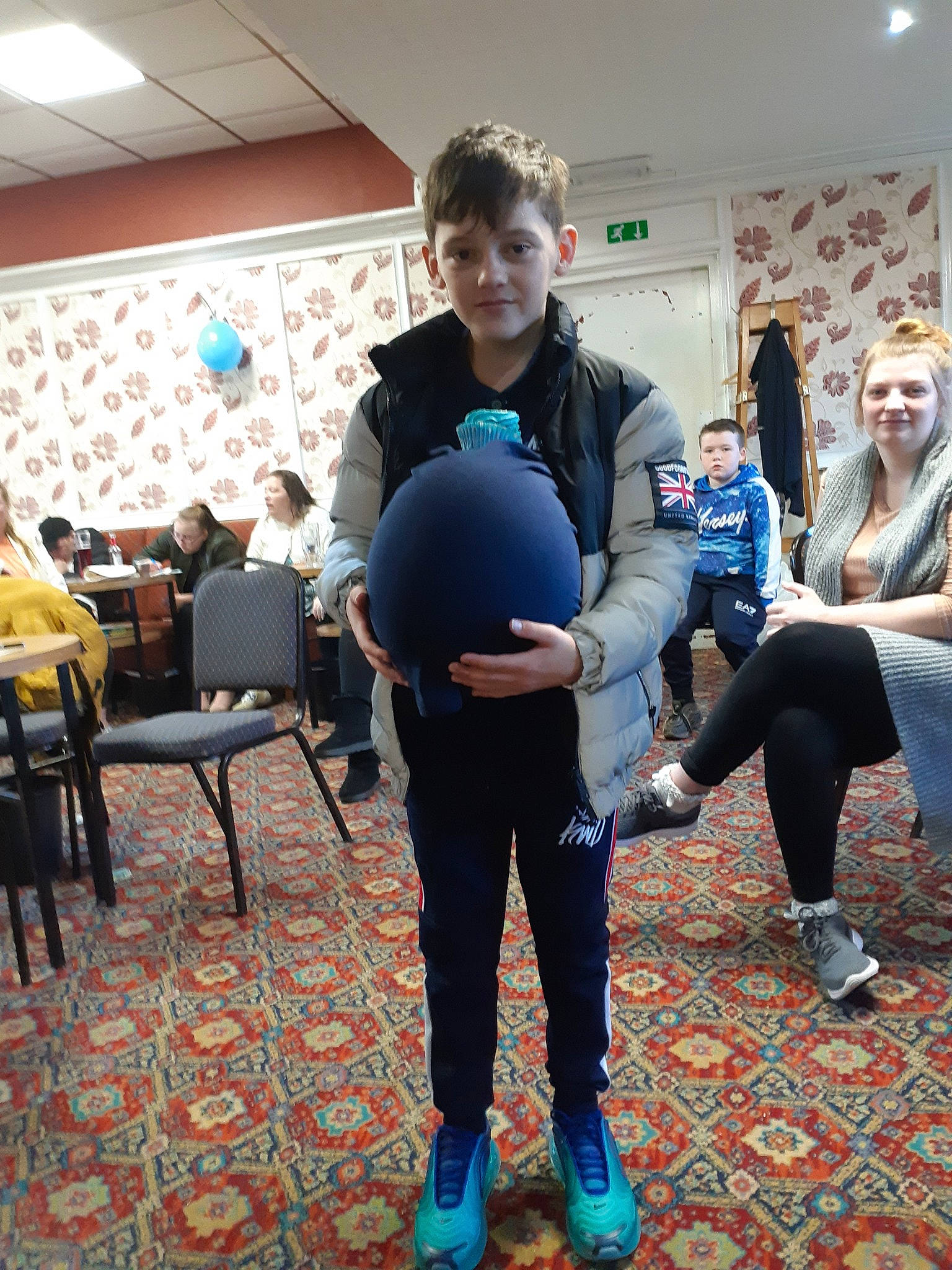 Keon is registered to the contest to win money with this photo: costume, event, joy, person