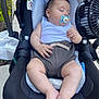 Theodore joined the competition — help win amazing prizes! baby, stroller, pacifier, sleeping, outdoor, child, infant, white_clothing, shorts, fan, cute, relaxing, summer, sunlight, peaceful, person, legs, feet, hand, car_seat