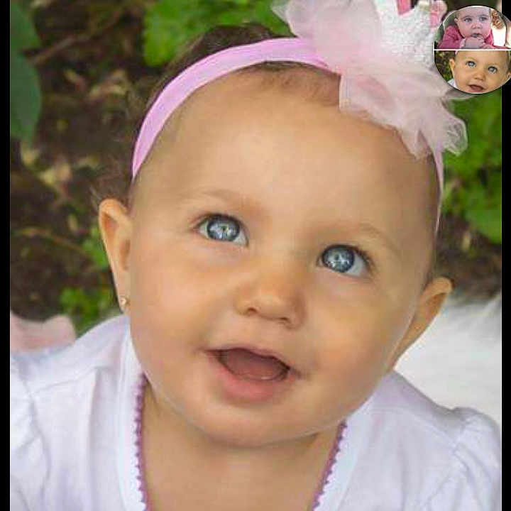 Rosalia is registered to the contest to win money with this photo: baby, cheek, child, eye, eyebrow, face, facial_expression, forehead, hair_accessory, head, headband, headgear, headpiece, headwear, lip, nose, person, photography, pink, skin