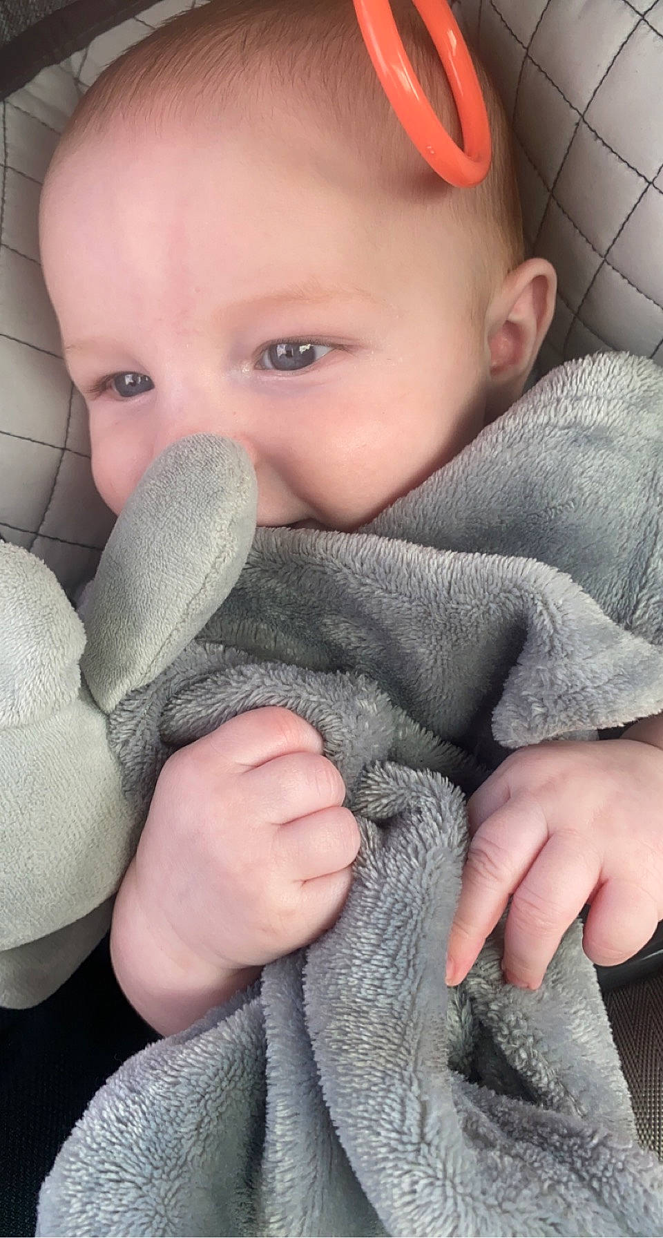 Archer joined the competition — help win amazing prizes! baby_toddler_clothing, cheek, comfort, eye, eyelash, face, finger, gesture, grey, hand, iris, leg, lip, nail, neck, nose, person, photograph, skin, sleeve